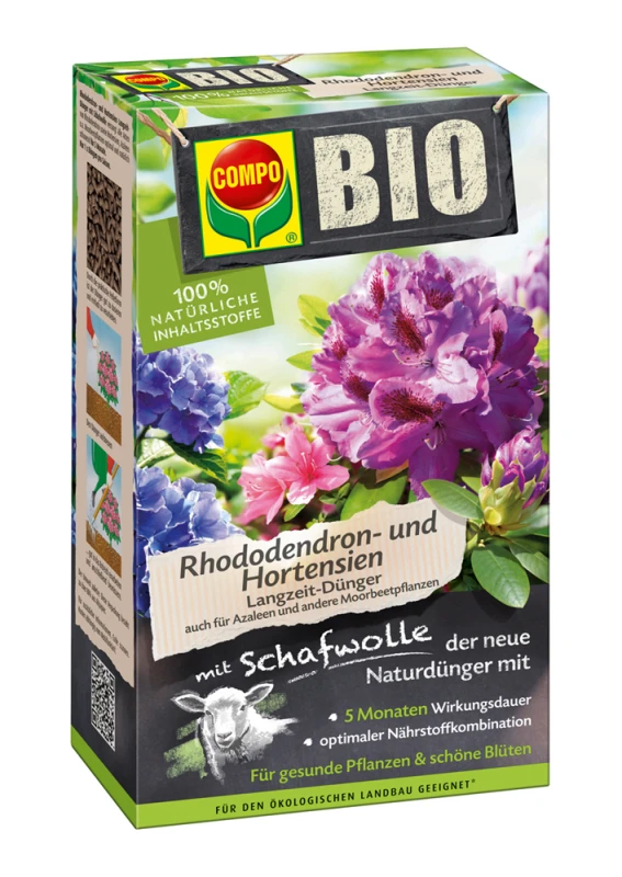 COMPO Bio-Rhododendron & Hortensien-Langzeitünger 3 COMPO Bio-Rhododendron & Hortensien-Langzeitünger