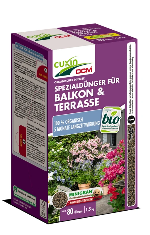 CUXIN Balkon-& Terrassenpflanzendünger, 1,5 Kg 3 CUXIN Balkon-& Terrassenpflanzendünger, 1,5 Kg