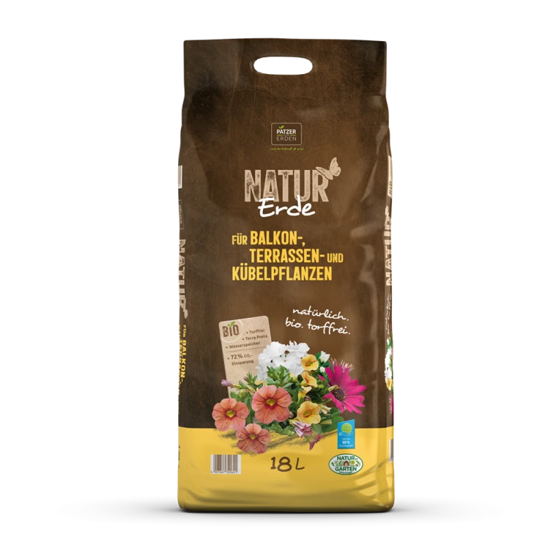 NATUR ERDE Balkon-, Terrassen-& Kübelpflanzenerde, 18 L 3 NATUR ERDE Balkon-, Terrassen-& Kübelpflanzenerde, 18 L